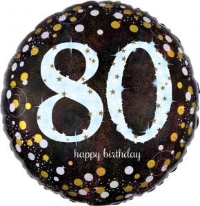 18" (46 cm) Sparkling Birthday 80