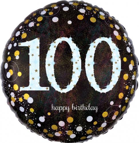 100år Standard Sparkling Birthday foil balloon