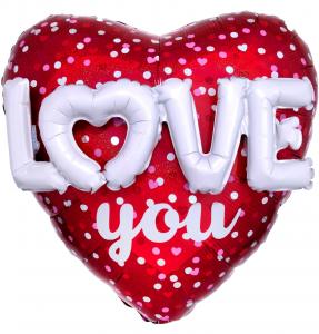 36" (90 cm) Love Hearts & Dots Multiballong