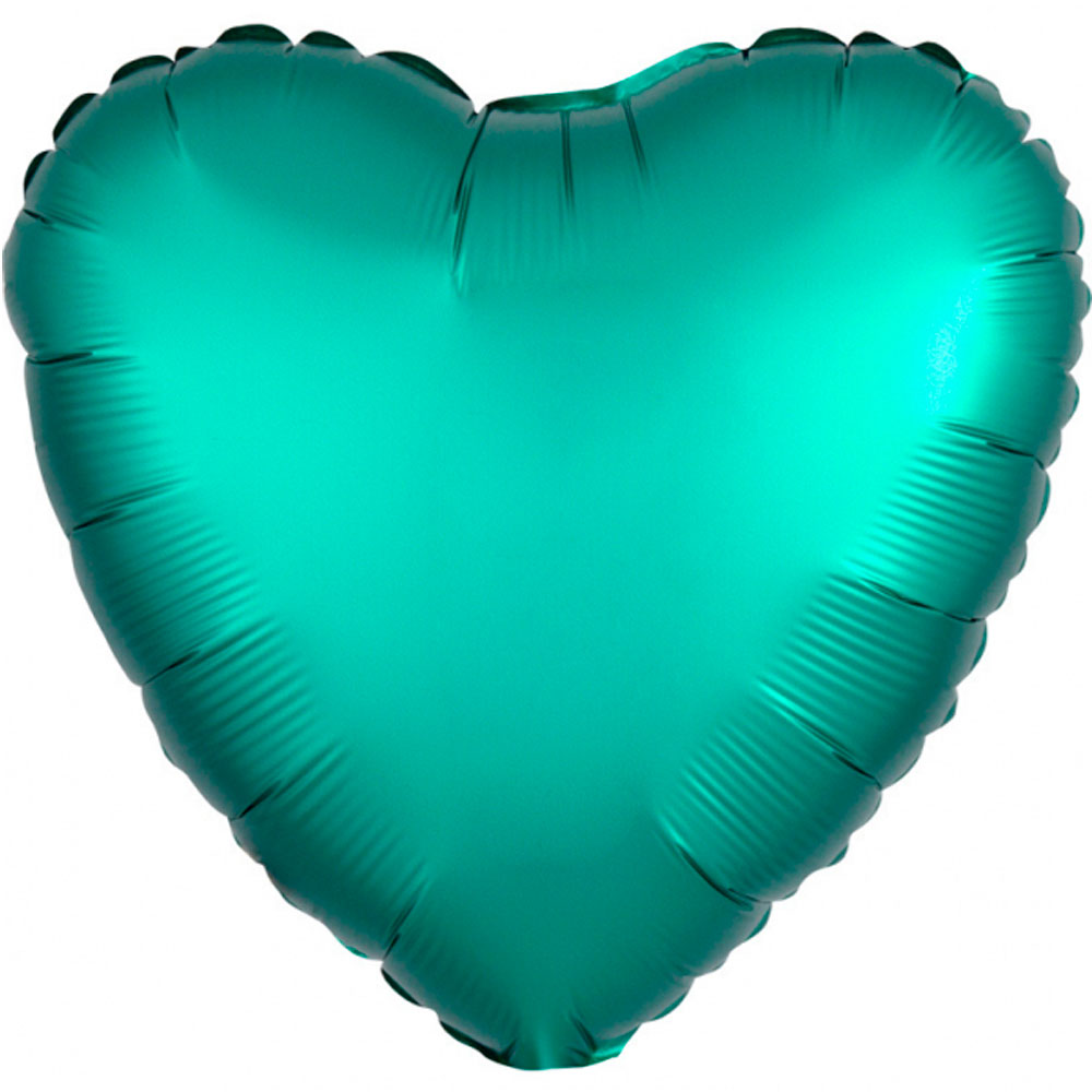 17" (43 cm) Hjärta Satin Luxe Jade