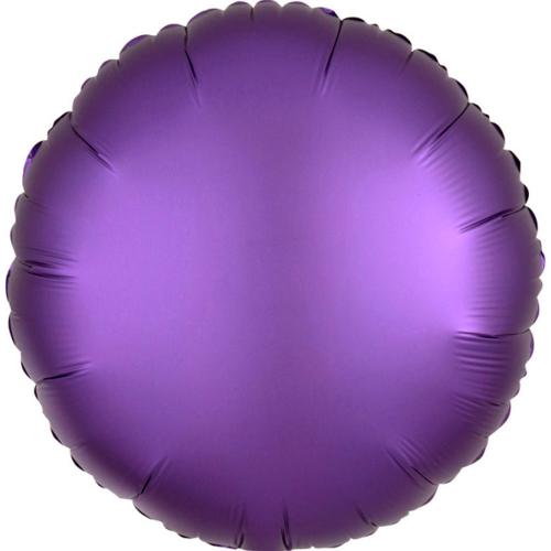 18" Rund Satin Luxe Purple Royale