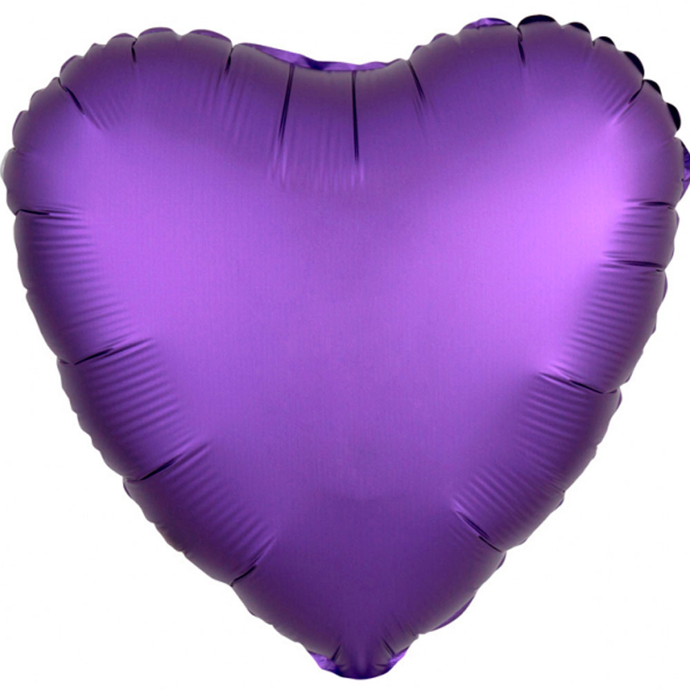 18" Hjärta Satin Luxe Purple Royale