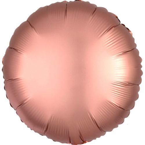 18" Rund Satin Luxe Rose Copper