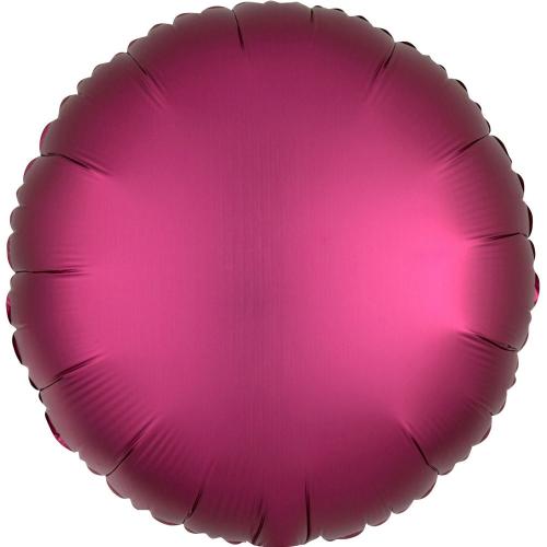 18" Rund Satin Luxe Pomegranade