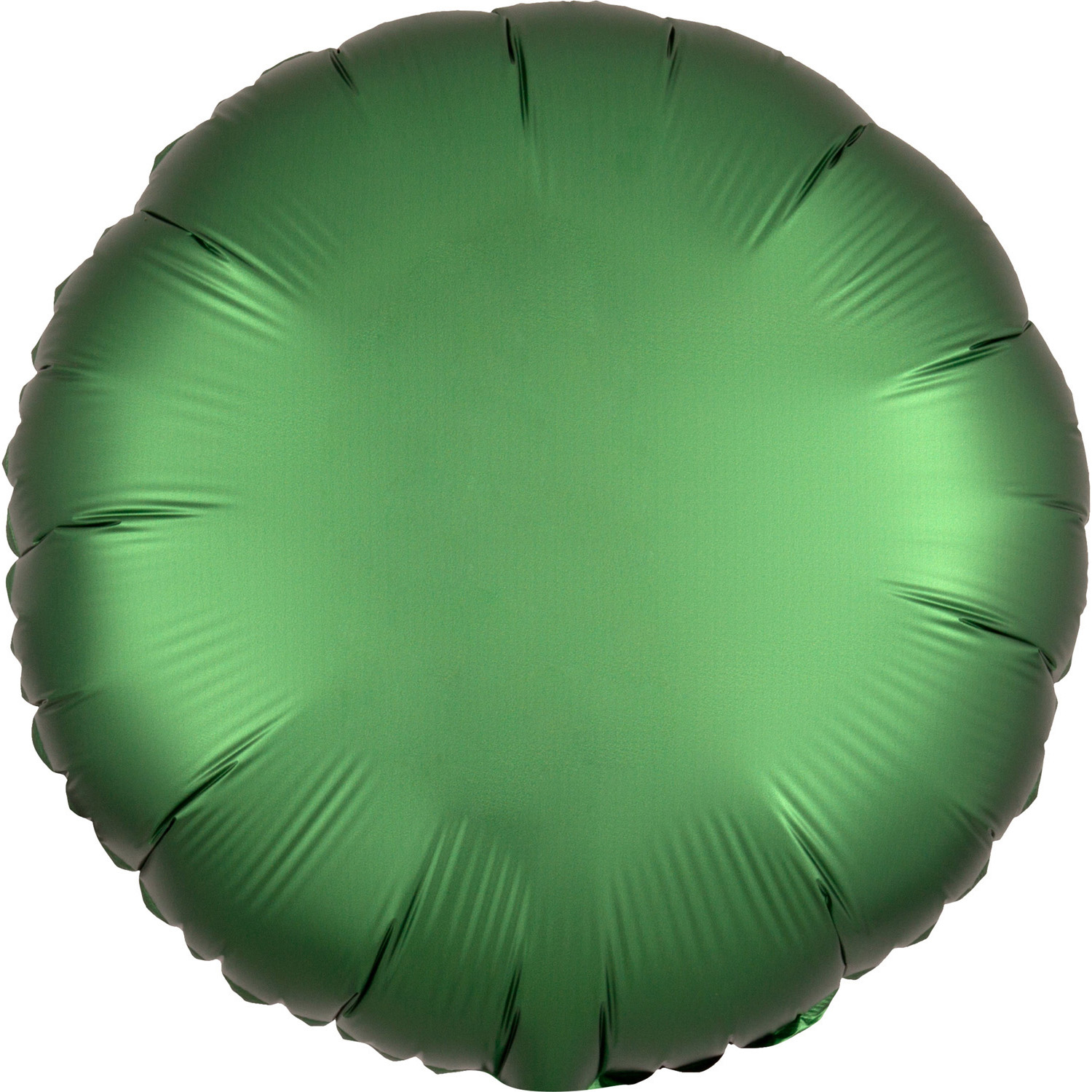 17" (43 cm) Rund Satin Luxe Emeraldgrön