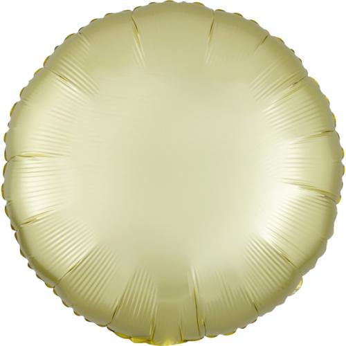 46cm Rund Satin Lyx Gul