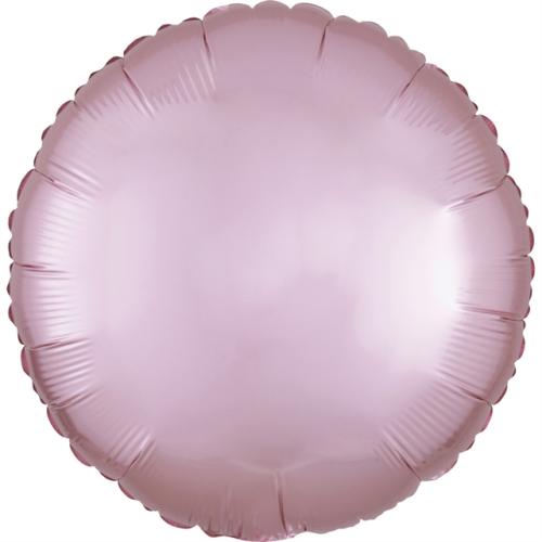 43cm Rund Silk Pastelrosa