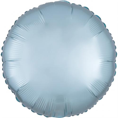 18" Rund Satin Luxe Pastel Blue