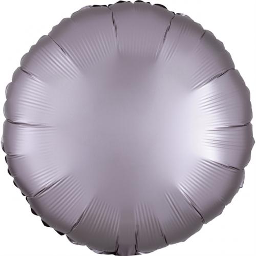 18" Rund Satin Luxe Greige