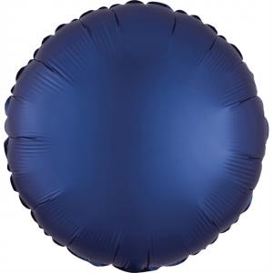 33cm Rund Satin Luxe Navy Blue - S