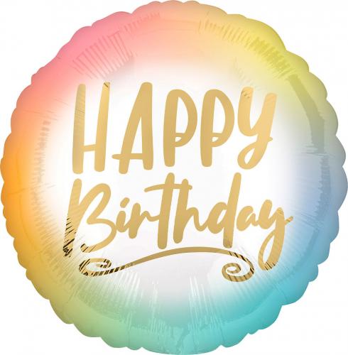 17" (43 cm) Happy Birthday Ombré