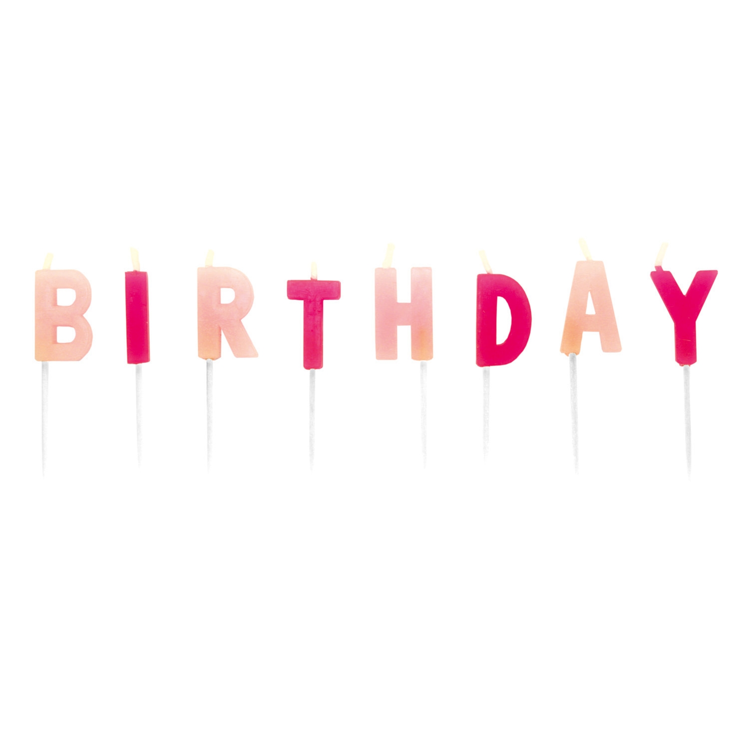 Tårtljus, bokstäver - Happy Birthday
