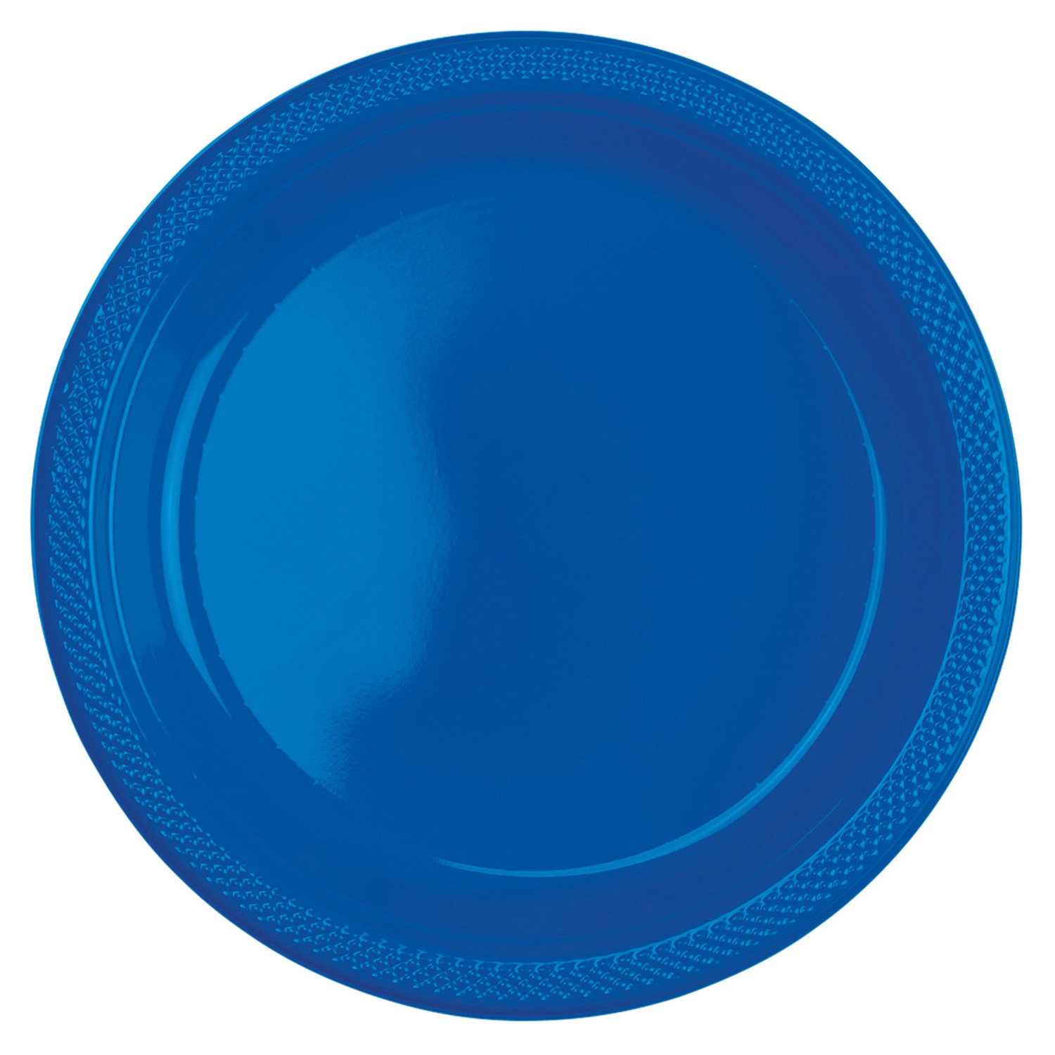 Plasttallrik, blå 22,8 cm