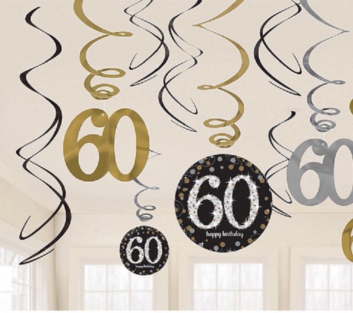 Sparkling Birthday 60 Swirls