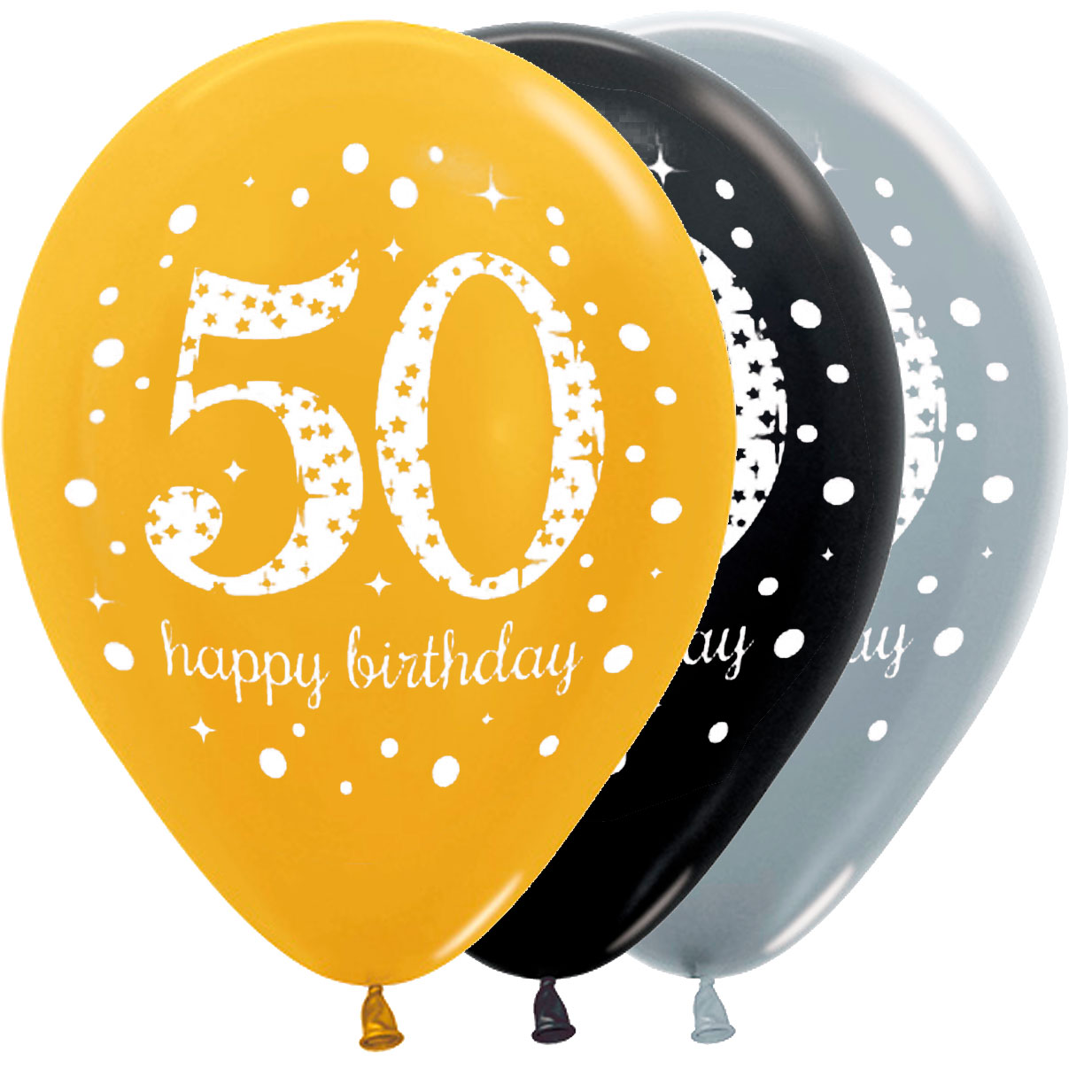 11" (28 cm) Sparkling Birthday 50