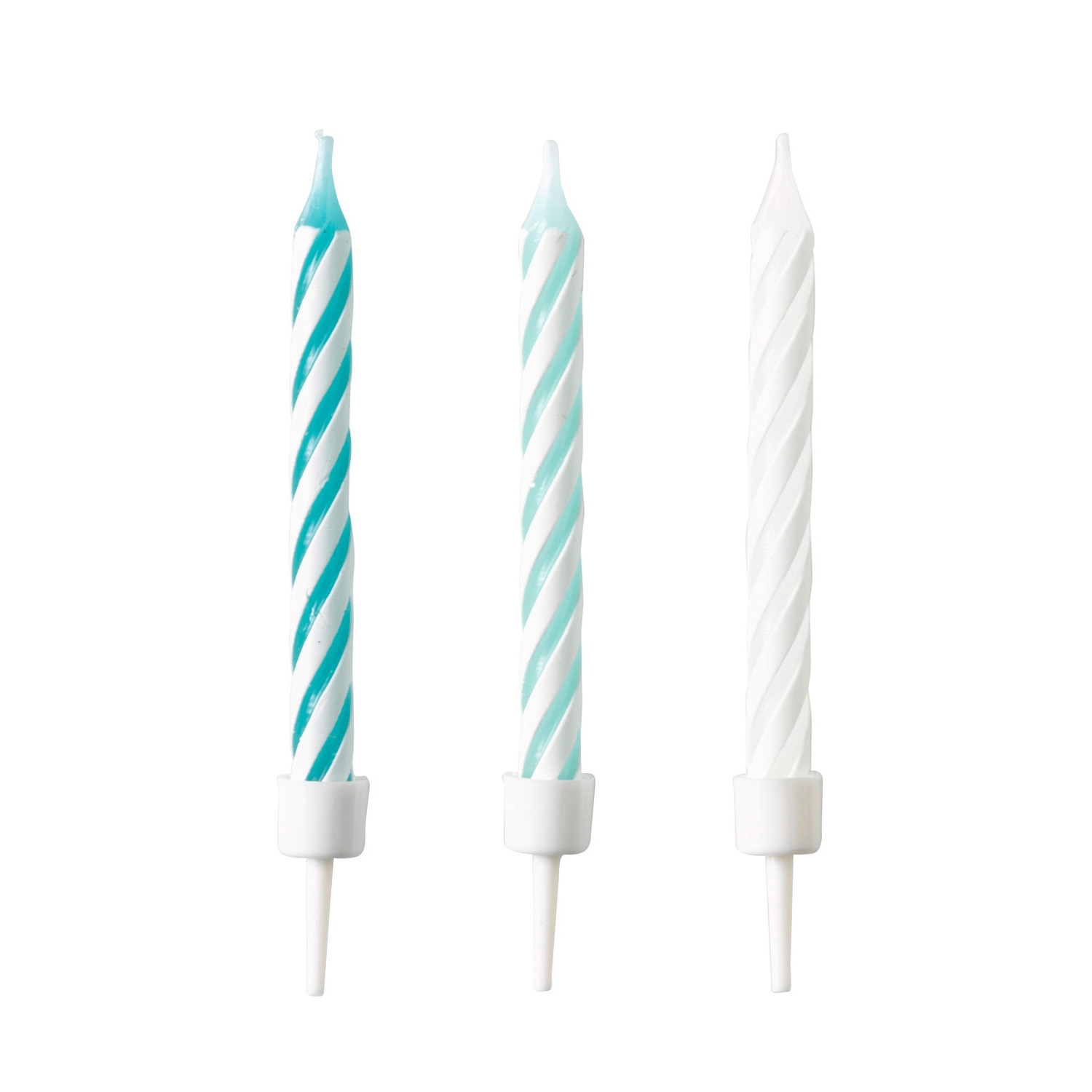 10 födelsedagsljus, spiral - Aqua Glamor