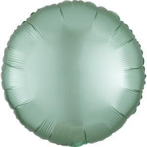 17" (43 cm) Rund Silk Mintgrön