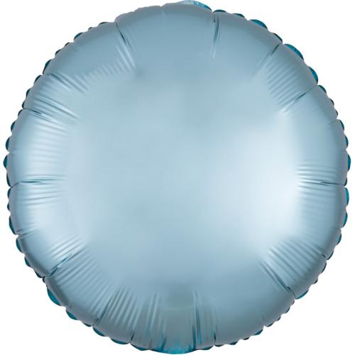 17" (43 cm) Rund Silk Pastel Blå
