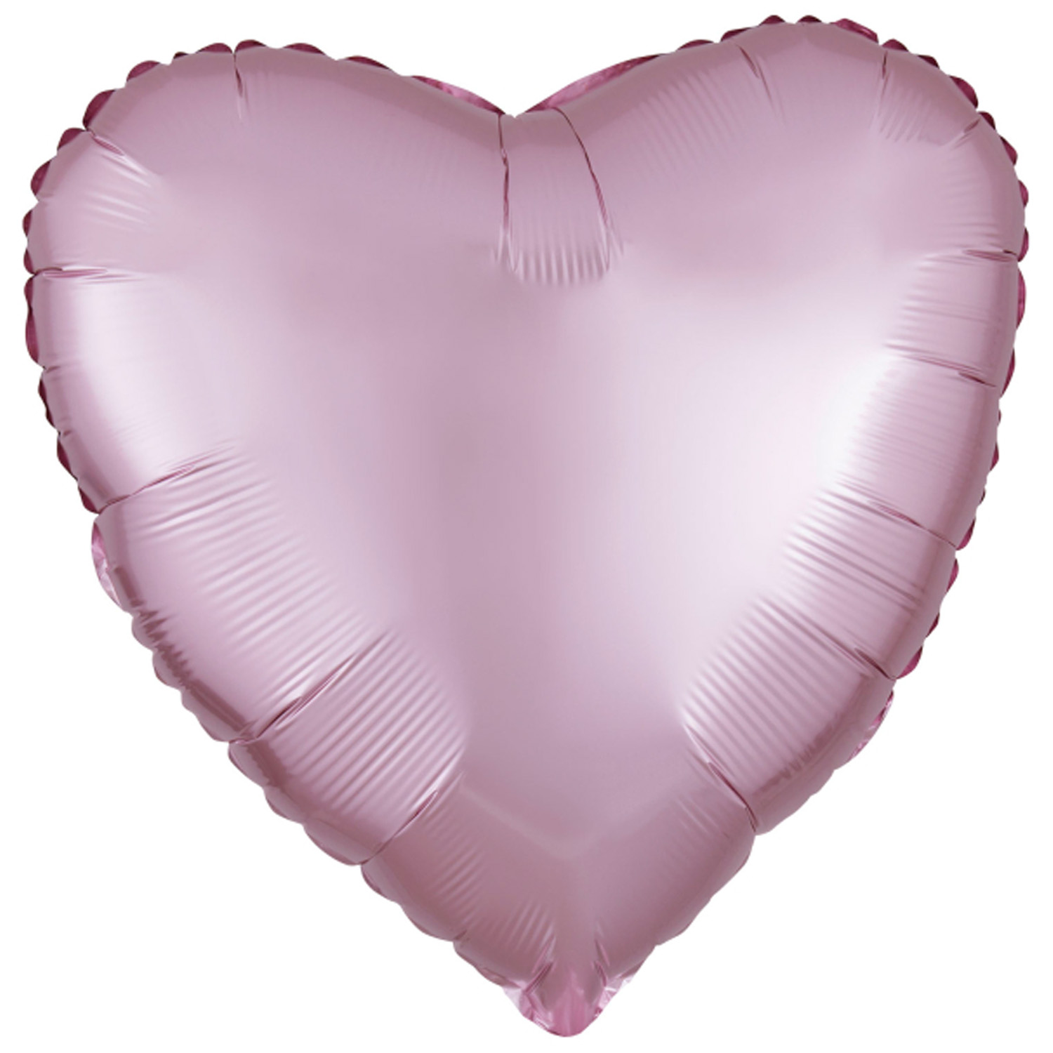 17" (43 cm) Hjärta Silk Pastel Rosa