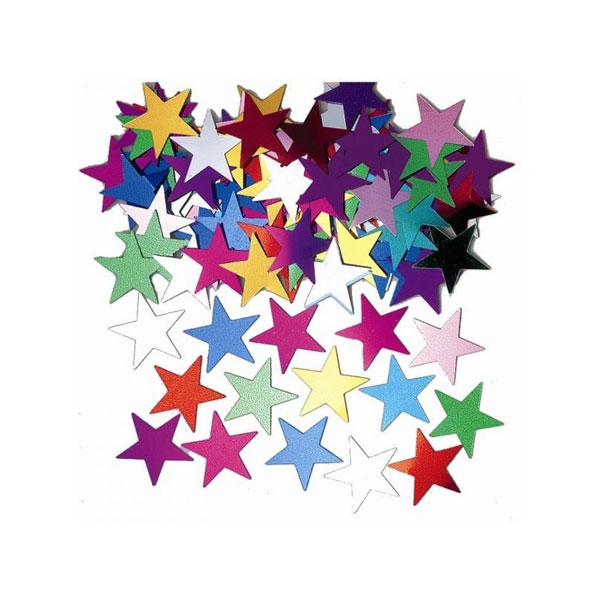 Stardust konfetti - multifärgade stjärnor