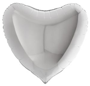 80cm Hjärta Silver - XXXL