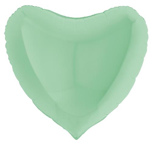 80cm Hjärta Pastellgrön Matt - XXXL