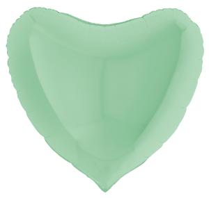 80cm Hjärta Pastellgrön Matt - XXXL