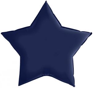 80cm Stjärna Marinblå Satin - XXXL