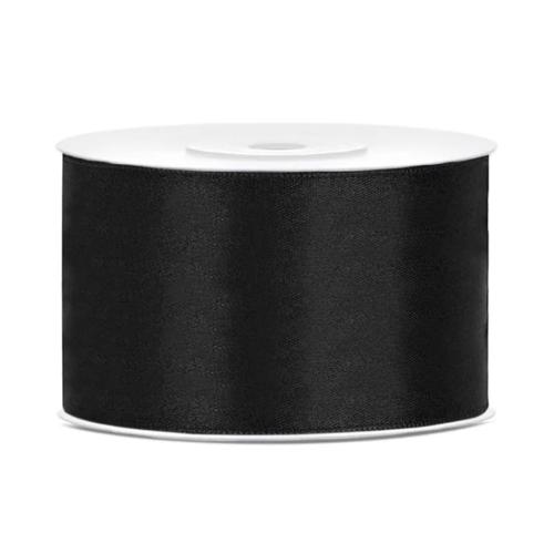 Satinband 38mm Svart