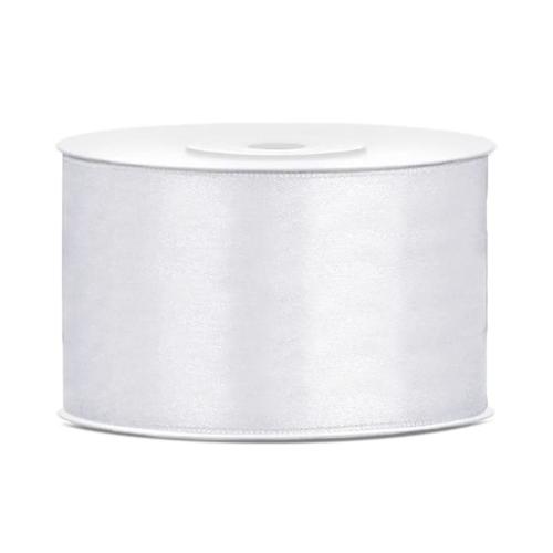 Satinband 38mm Vit