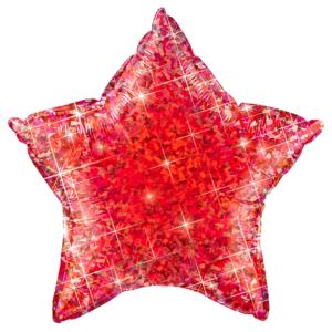 20" (51 cm) Stjärna  Holografisk Röd