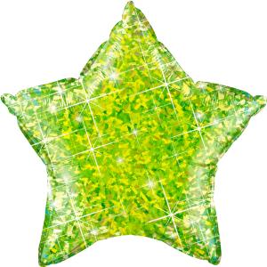 20" (51 cm) Stjärna  Holografisk Lime