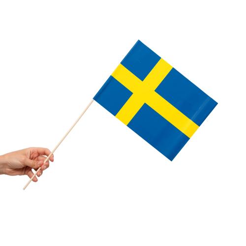 Svenska flaggan på pinne