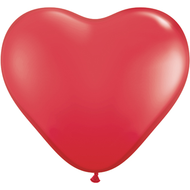 6" (15 cm) Hjärtformad Röd