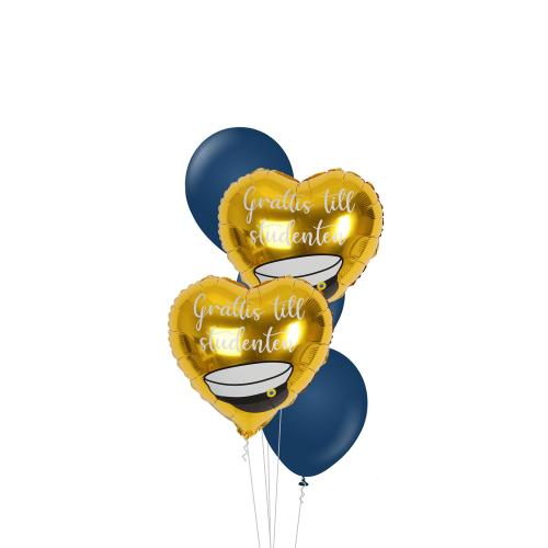 Midnattsblå Studenthjärta - Studentbukett 505