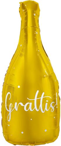 94cm Grattis Guldflaska - L