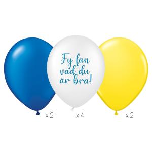 Latexballonger Grattis 6-pack 12