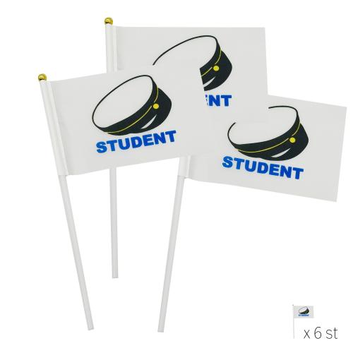 Handflaggor Studenten 6st