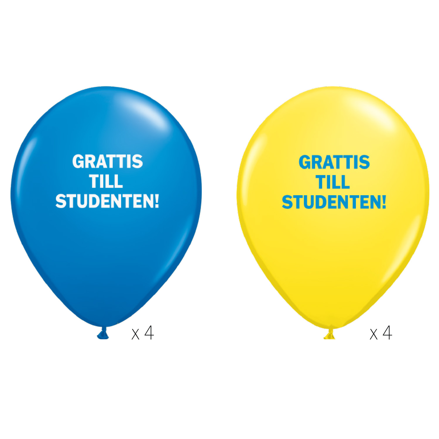 12" (30 cm) Latexballonger "Grattis till studenten"