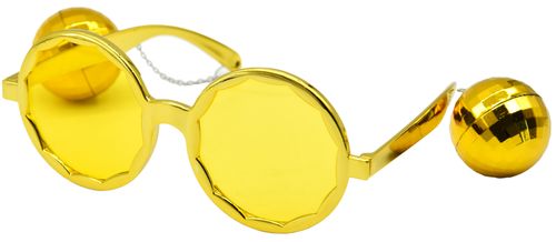 Glasögon Discokulor Guld