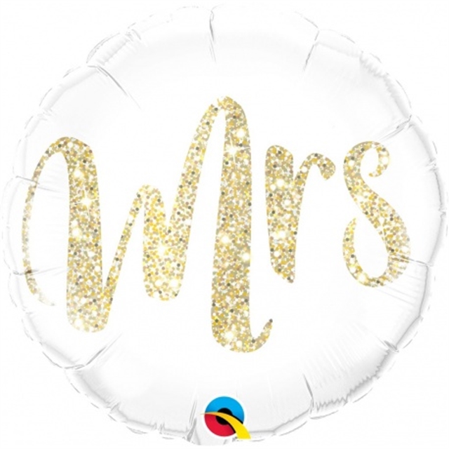 18" Rund MRS glitter guld