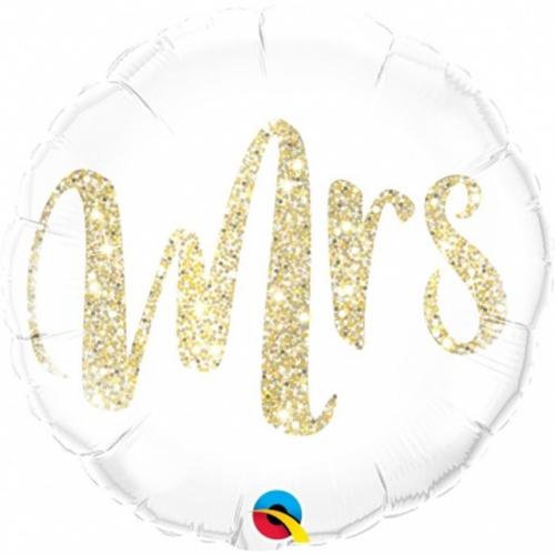18" Rund MRS glitter guld