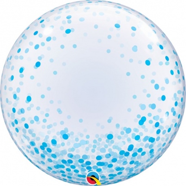 24" (60 cm) Decobubbla Blue Confetti Dots