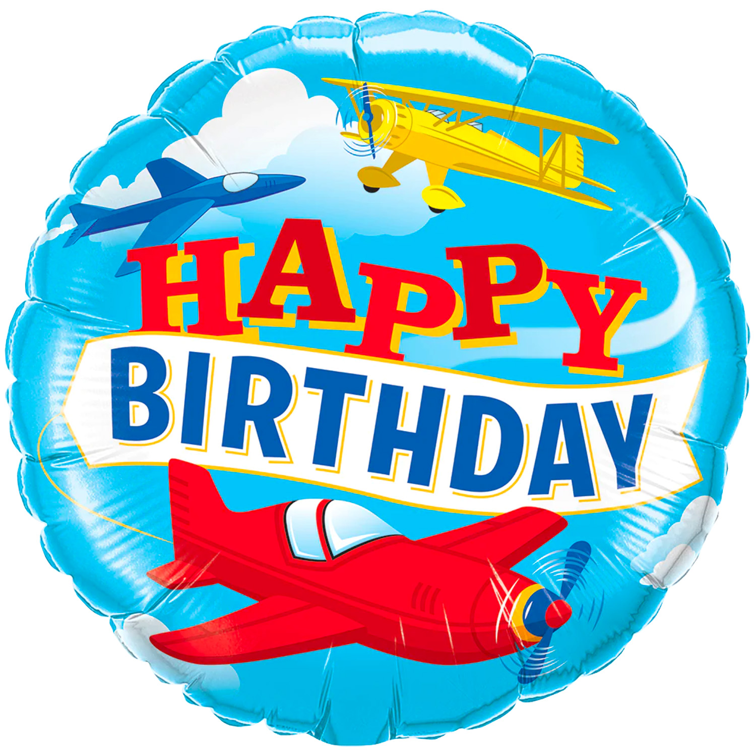 18" (46 cm) Happy Birthday Flygplan
