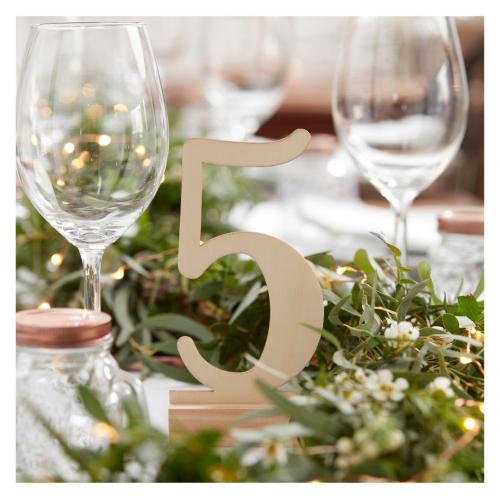 Beautiful Botanics - Table Numbers Wooden 1-12