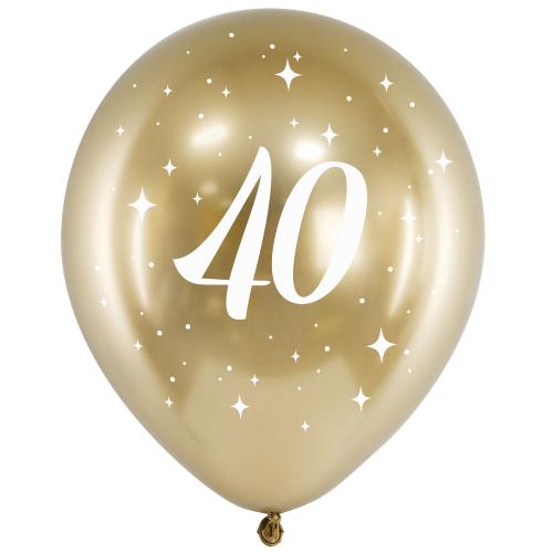 30cm Födelsedagsballong Guld 40 år