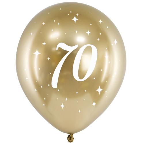 30cm Födelsedagsballong Guld 70 år