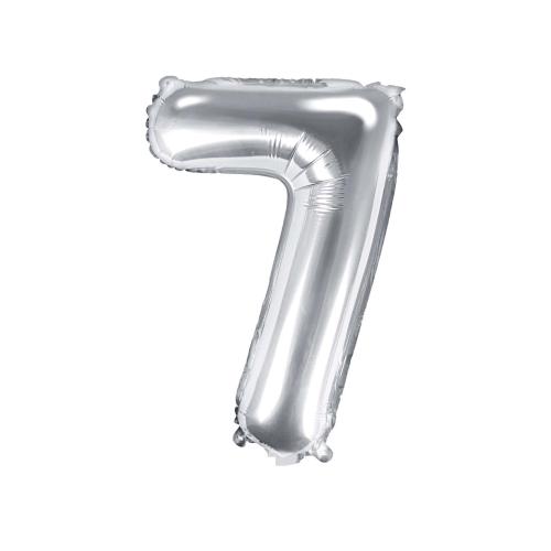 Foil Balloon Number "1", 35cm, silver