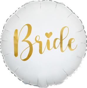 18" (46 cm) Bride Vit med guldtext