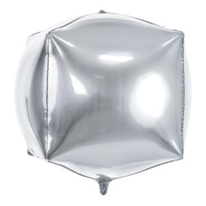 16" (40 cm) Folieballong Kub Silver